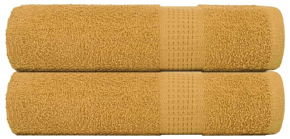 Asciugamani 2 Pz Oro 50x100 Cm 360 G/m² 100% Cotone /