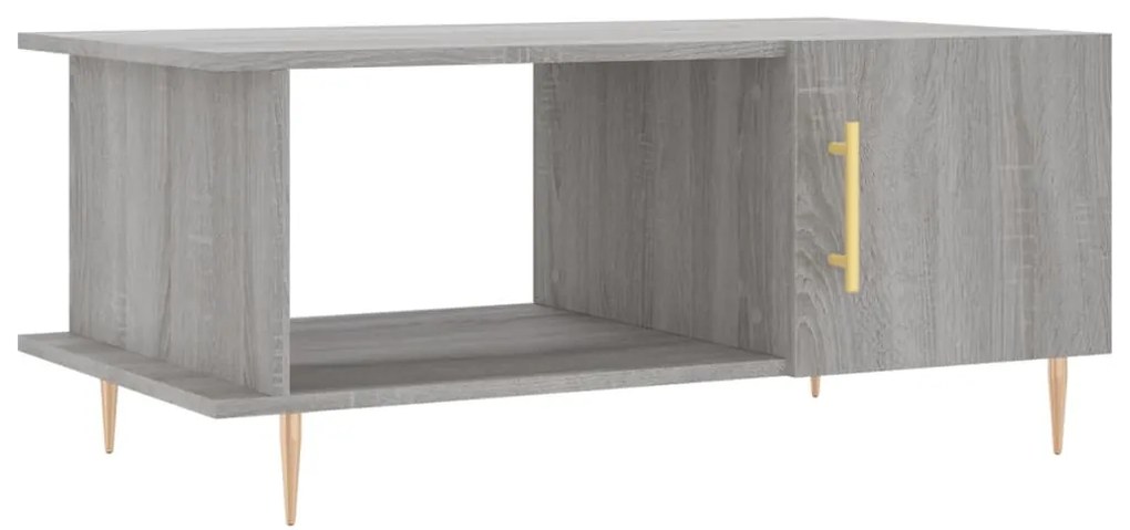 Tavolino da salotto grigio sonoma 90x50x40 cm legno multistrato