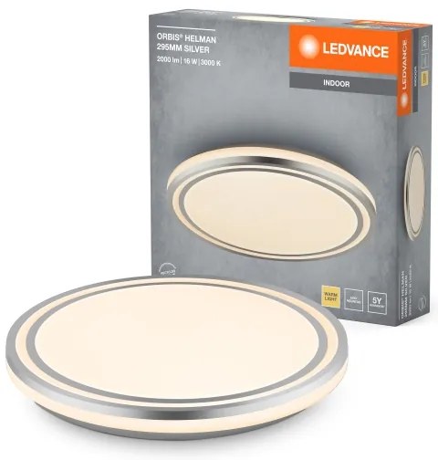 Ledvance - Plafoniera LED ORBIS HELMAN LED/16W/230V diametro 29,5 cm argento