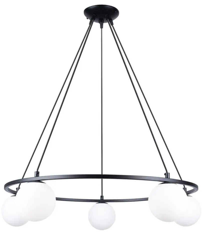 Sollux SL.1214 - Lampadario a sospensione con filo YOLI 5xG9/8W/230V nero