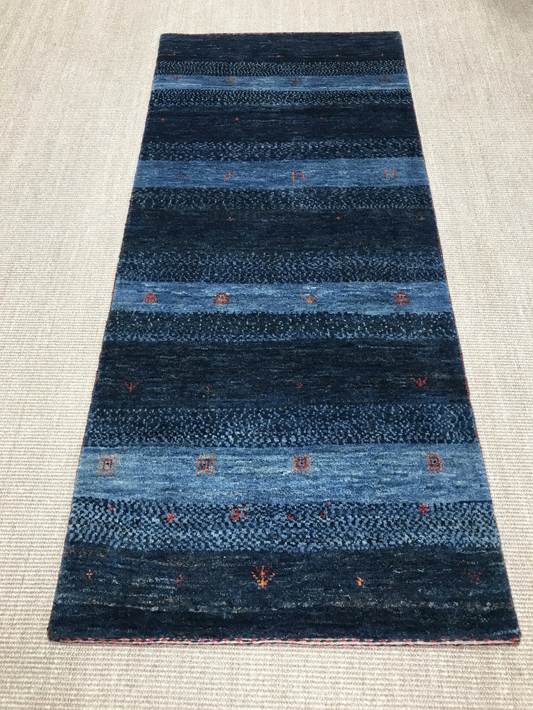 Gashguli Tappeto 180 x 80 Blu (Iran) Annodato A Mano