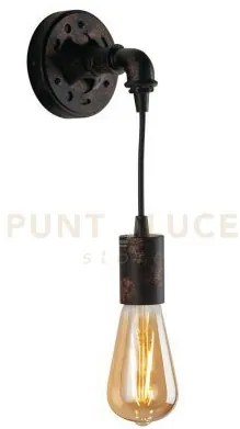 Applique a parete a parete amarcord ruggine 1 luce attacco e27 10x1...