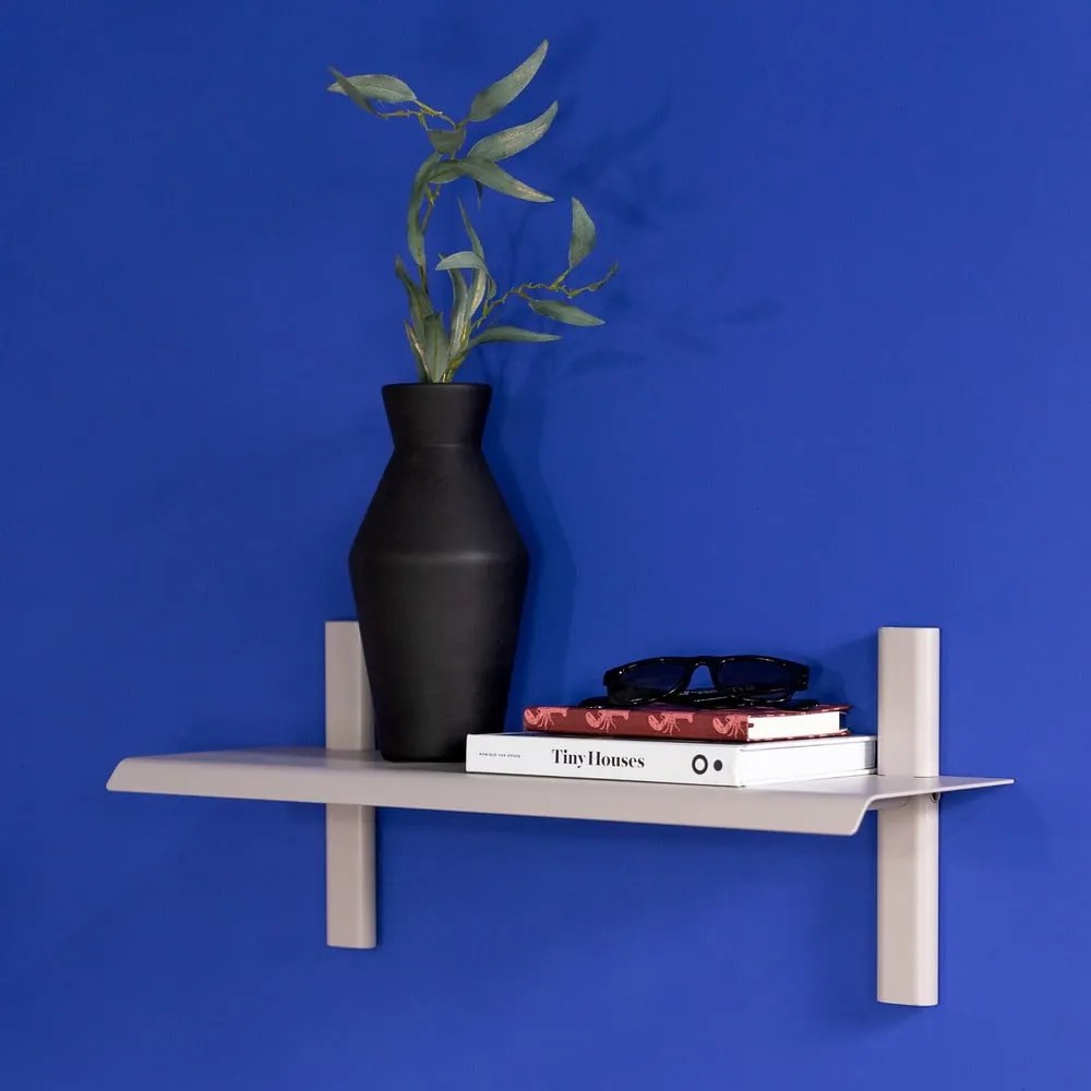Mensola grigio tortora in metallo 60 cm Hola – Spinder Design