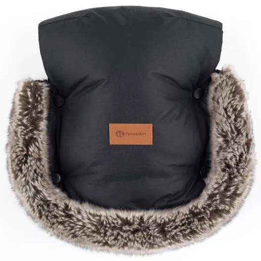 PETITE&MARS - Manicotto per passeggino FURRY Forever Black