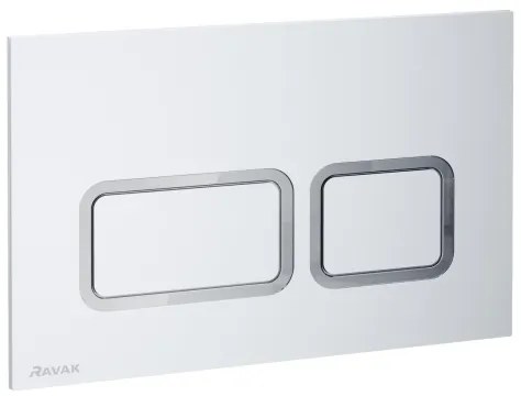 Ravak X01739 - Pulsante di scarico TWIN 24,7x16,5 cm bianco