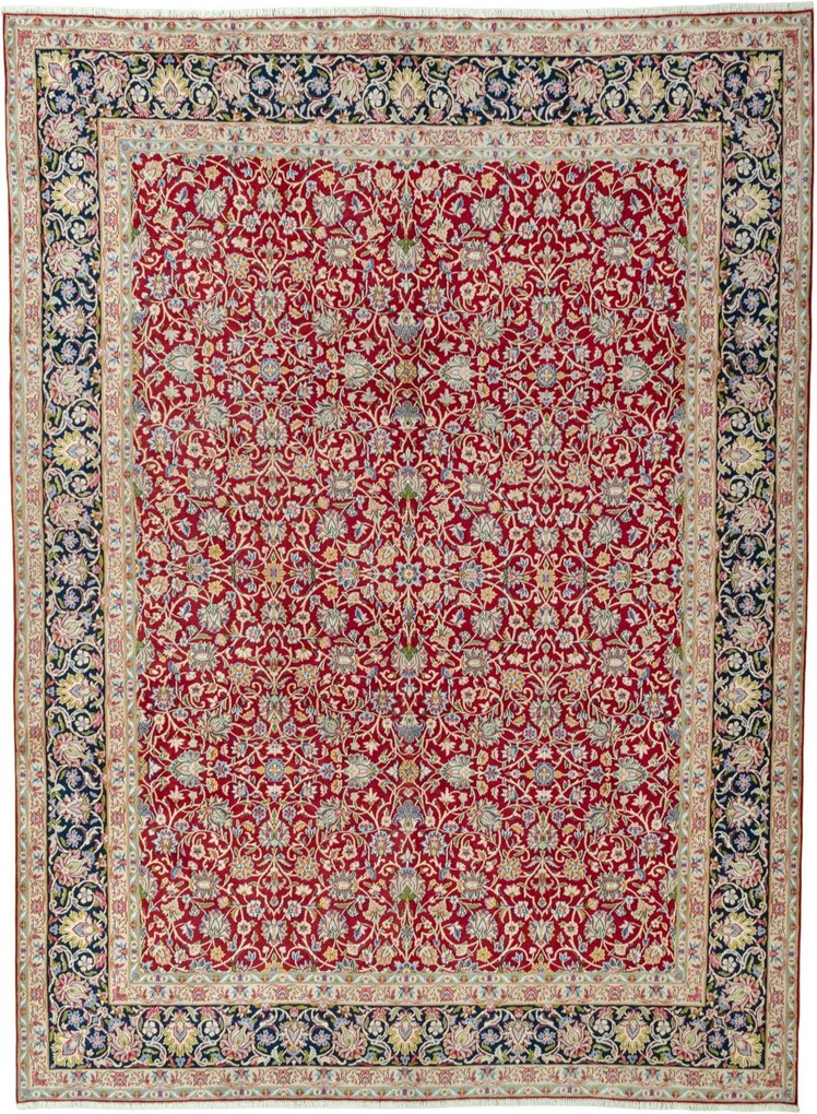 Kerman Tappeto 310x420 Rosso (Iran) Annodato A Mano
