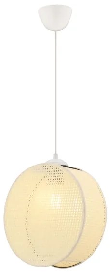 Lampada a sospensione su cavo DRUM 1xE27/60W/230V crema