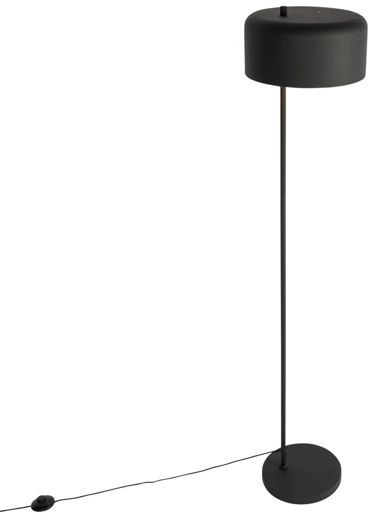 Lampada da terra retrò nera con interno dorato - Jinte