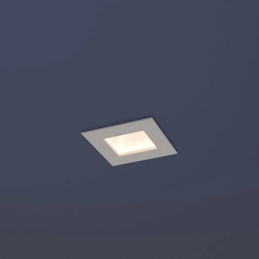 Faro LED da incasso Quadrato Luce INDIRETTA 8W Foro 92x92mm Colore Bianco Caldo 3.000K