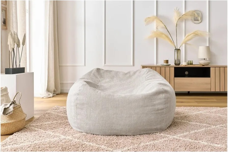 Puof a sacco color crema Voltaire – Bobochic Paris