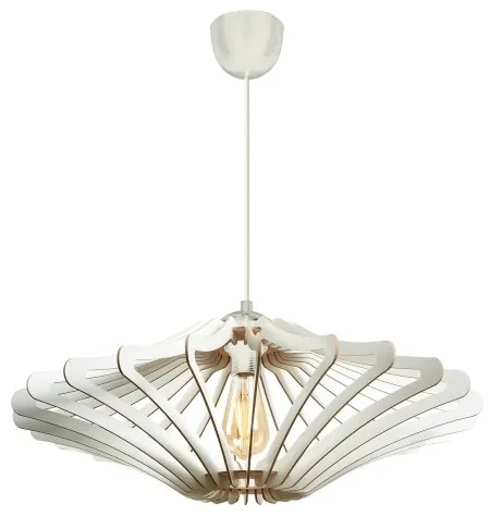 SET 2x Lampadario a sospensione con filo 1xE27/60W/230V bianco diametro 47 cm