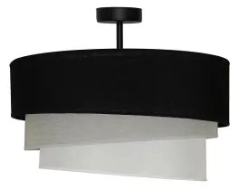 Duolla - Lampadario a plafone TRIO 1xE27/15W/230V diametro 45 cm nero/grigio/bianco
