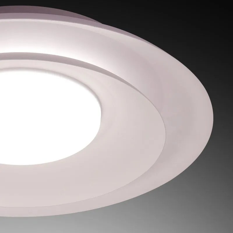 Plafoniera LED moderno Paola, bianco, luce calda NOVECENTO