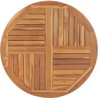 Piano Tavolo in Legno Massello di Teak Rotondo 2,5 cm 90 cmcod mxl 106982