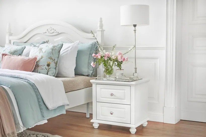 Letto in stile provenzale Bianco 160x200 Princess 886-Arrediorg.it