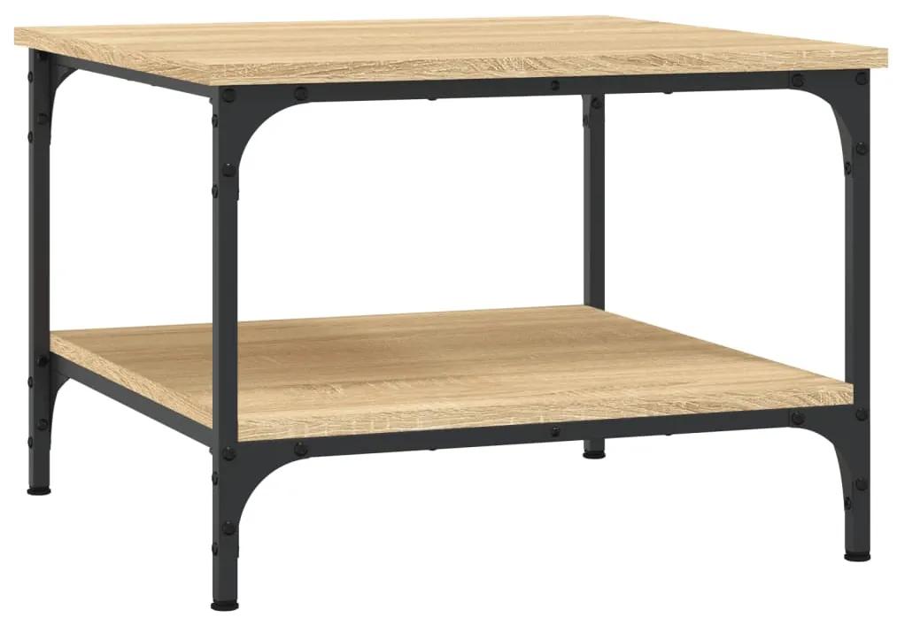 Tavolino da salotto rovere sonoma 55x55x40 cm legno multistrato
