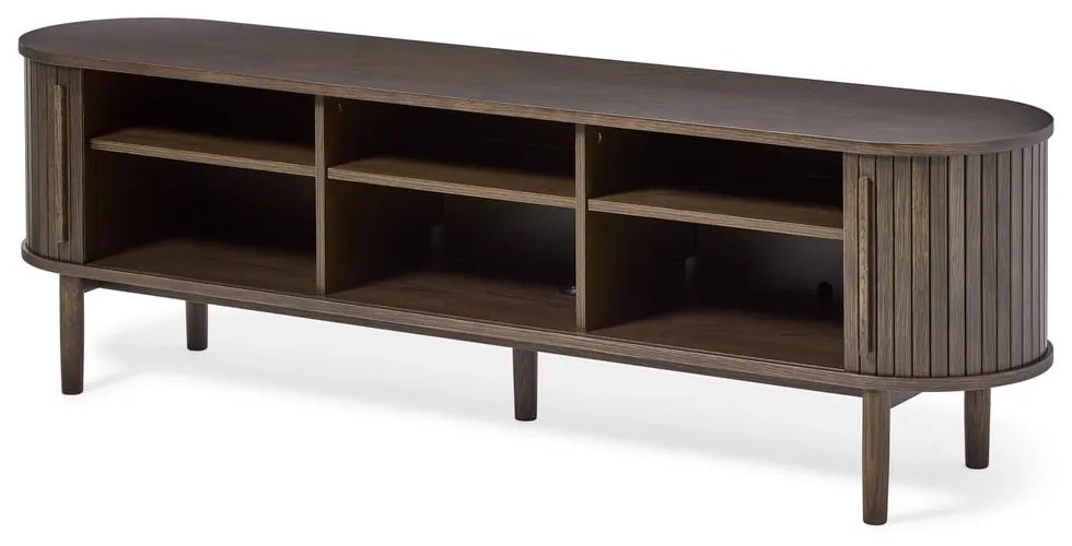Mobile TV marrone effetto rovere 180x56x40 cm Meta – Unique Furniture