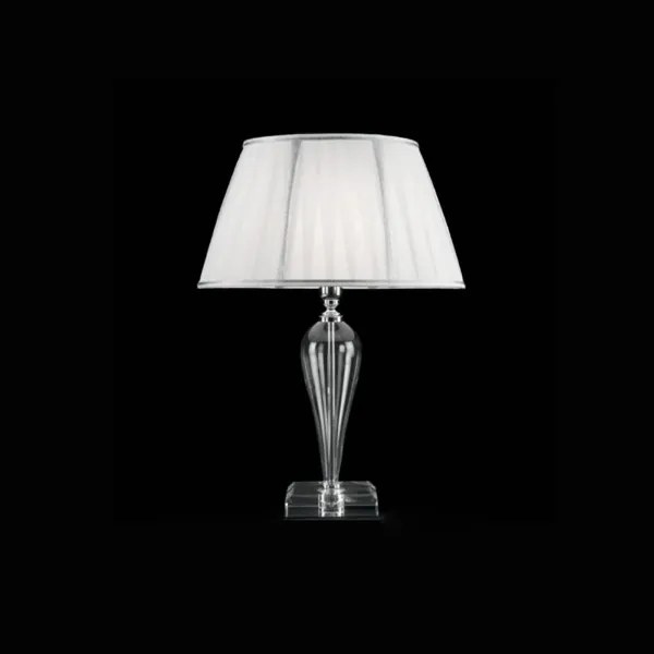 Lampada da tavolo RAVEL 32x46 cm in vetro lavorato a mano Cromo