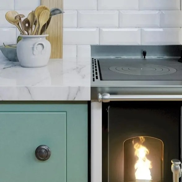 Cucina A Legna Con Forno Ventilato 6,5 kW Smart 60 Cadel Bianca