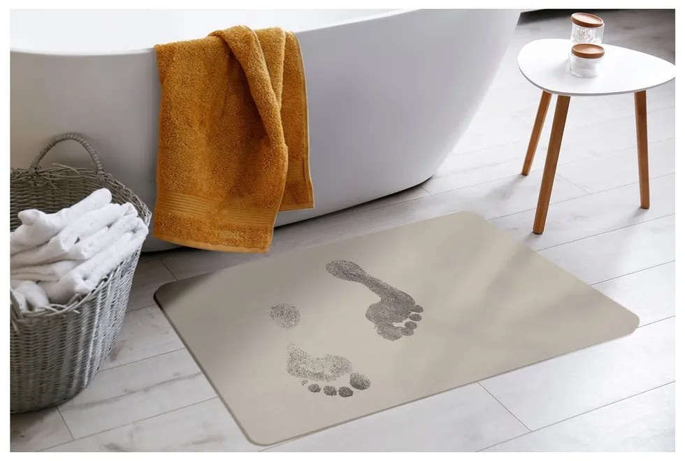 Tappetino grigio per bagno in terra di diatomee 50x70 cm Diatonella - douceur d'intérieur