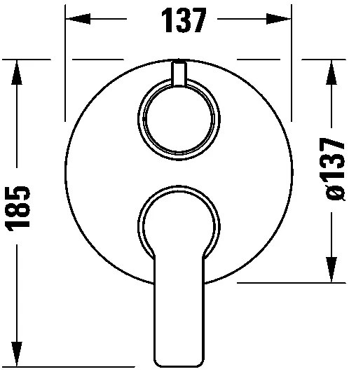 Duravit DC5210008010 - Miscelatore per doccia ad incasso D-CODE, finitura cromo lucido