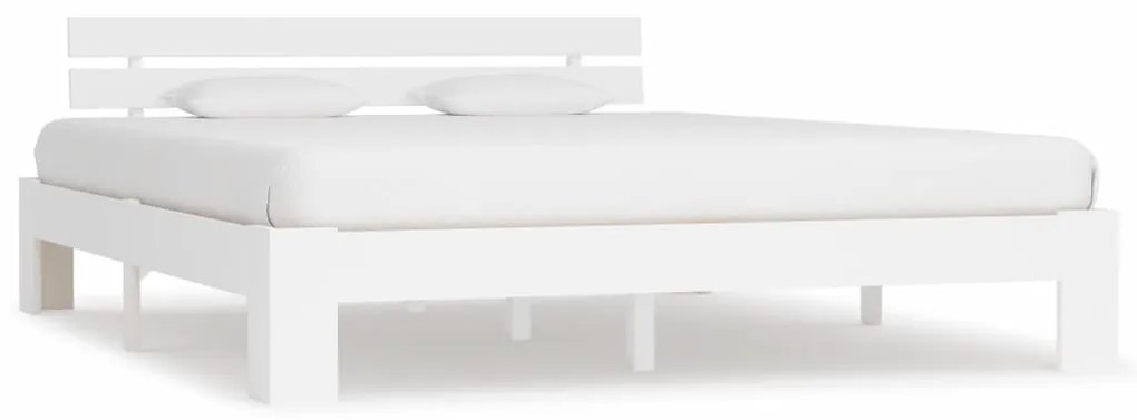 Giroletto Senza Materasso Bianco 160x200 Cm Legno Massello Pino /