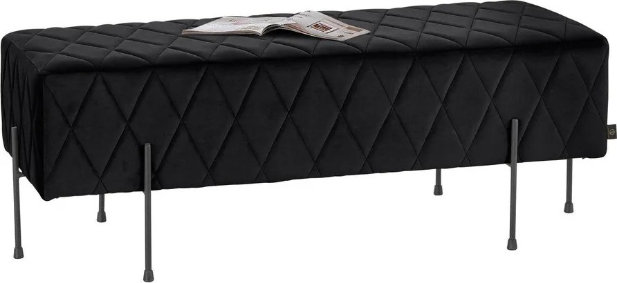 Panchina in velluto nero Toni - Støraa