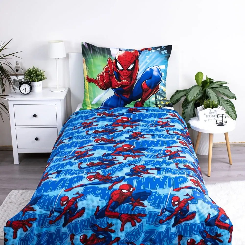 Biancheria da letto per bambini in cotone per letto singolo 140x200 cm Spider-man – Jerry Fabrics