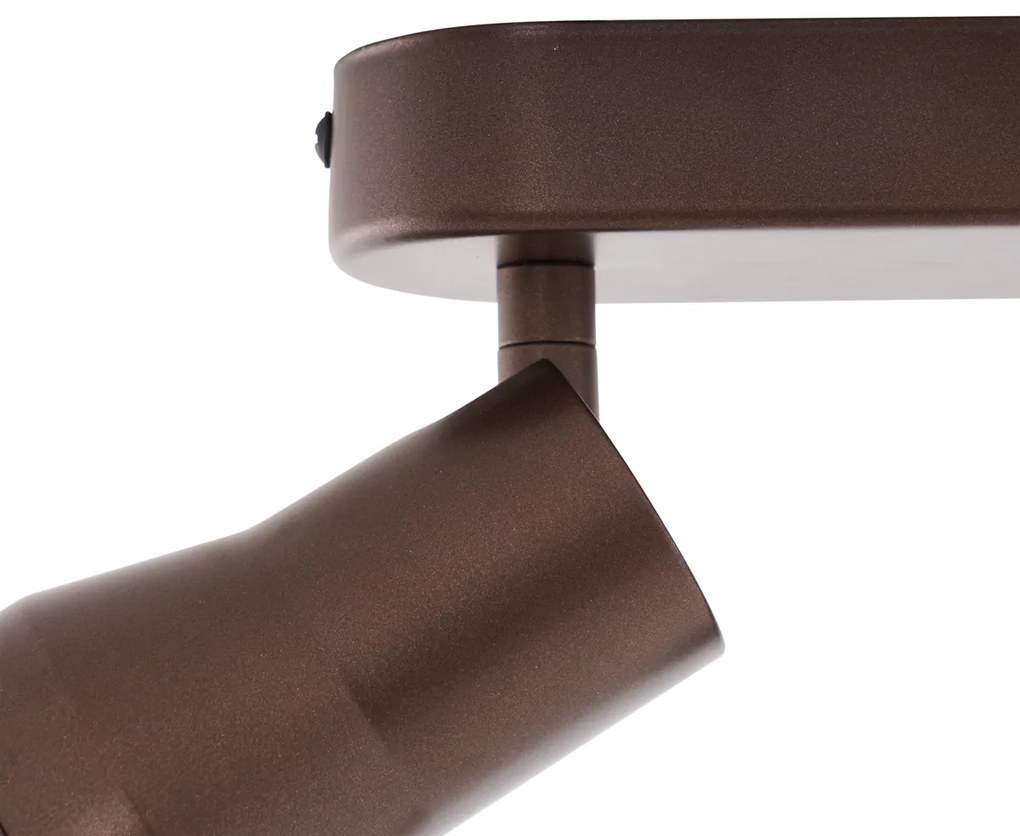 Faretto da soffitto rotondo bronzo scuro GU10 50mm 3 luci - Stanley
