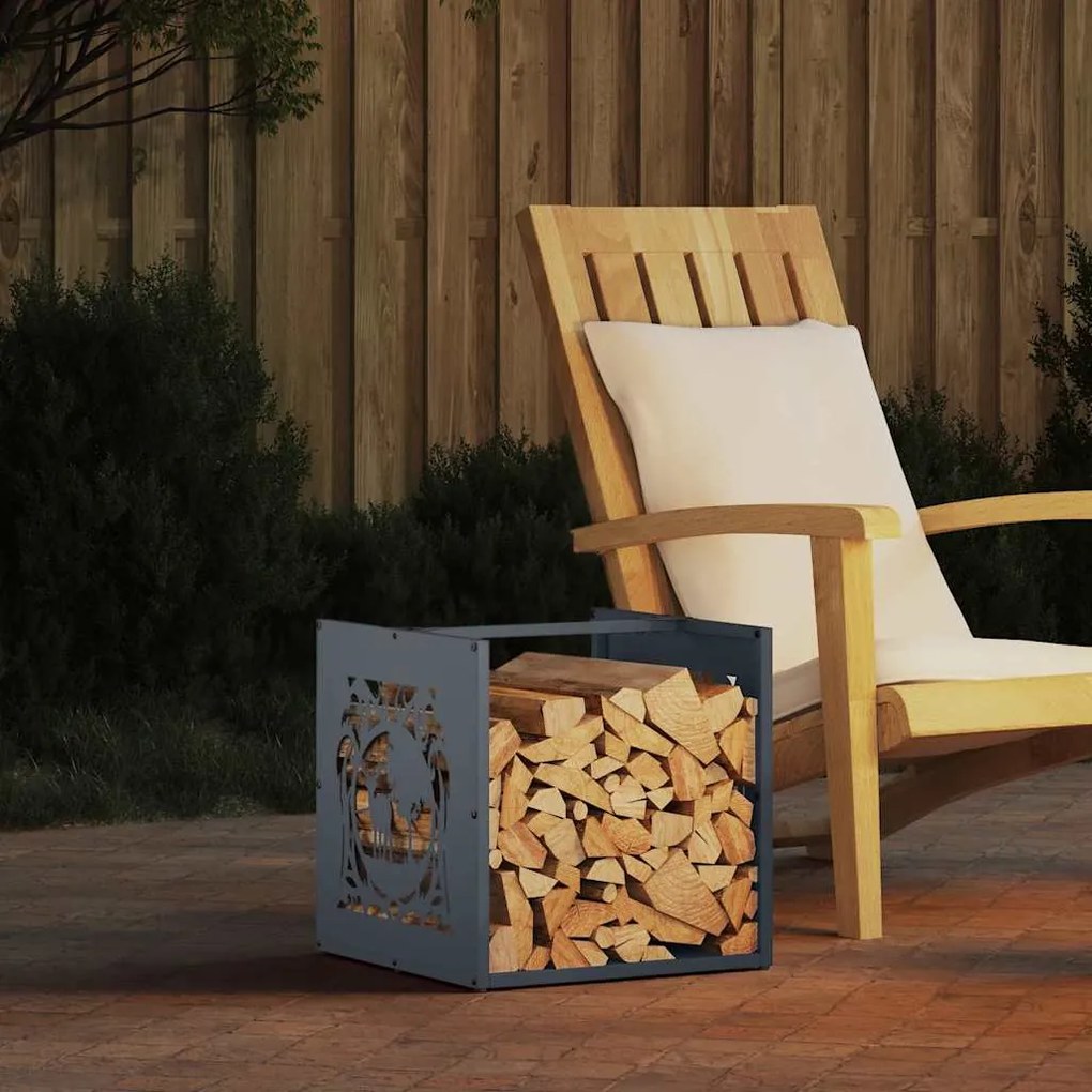 Rastrelliera Per Legna Da Ardere Antracite 40x40x40 Cm /