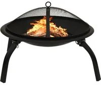 Braciere e Barbecue 2 in 1 con Attizzatoio 56x56x49 cm Acciaio 313352