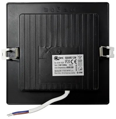 Lampada LED da incasso SQUARE LED/12W/230V 4000K 17x17 cm nero