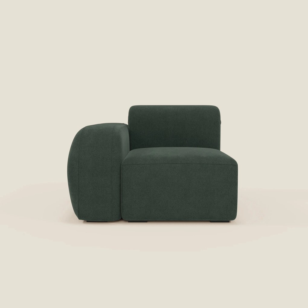 BonBon modulo terminale 105 cm sinistro o destro - tessuto smacchiabile T23 verde