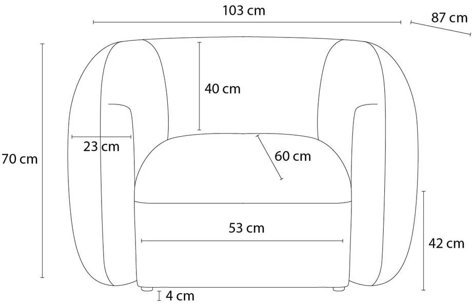 Poltrona in rosa chiaro Celine – Bobochic Paris