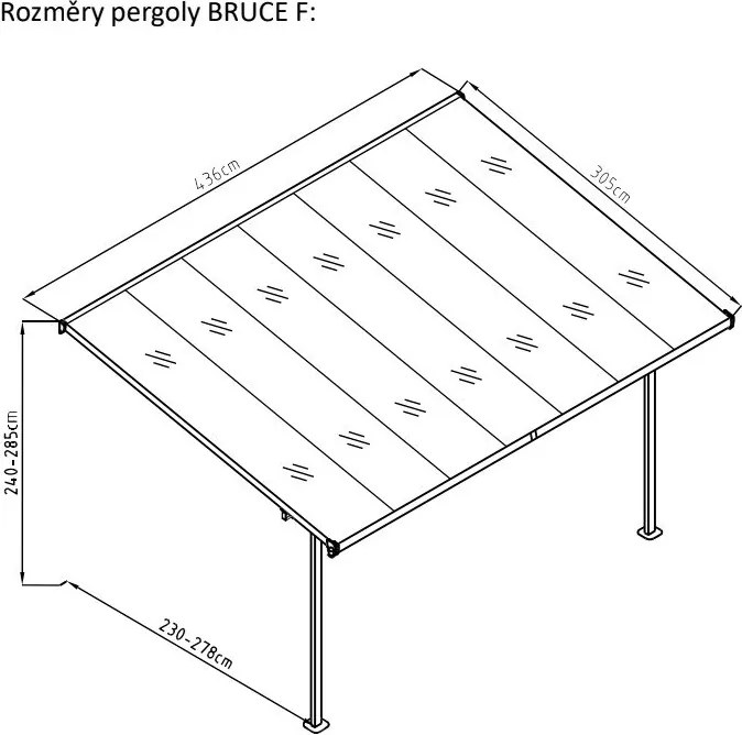 Pergola da giardino Bruce F - Rojaplast