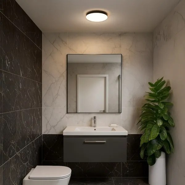 Plafoniera LED da bagno con sensore MAYA LED/13W/230V IP44 nero