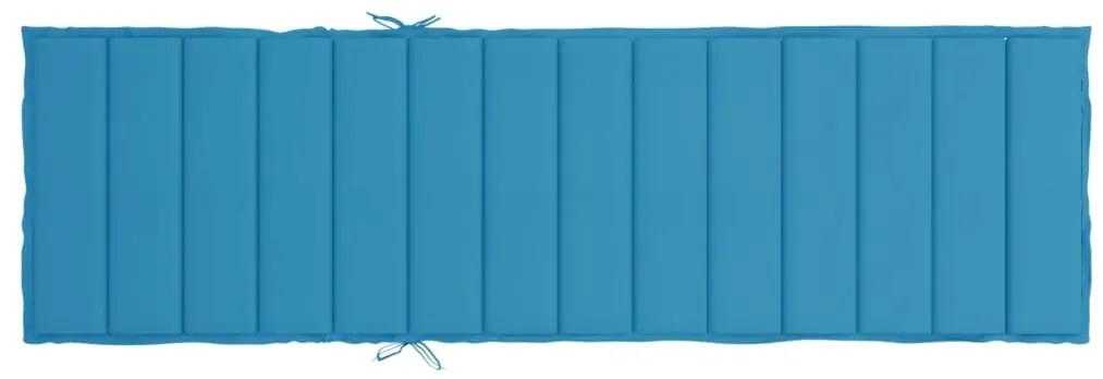 Cuscino per Lettino Blu 200x70x3 cm in Tessuto Oxford