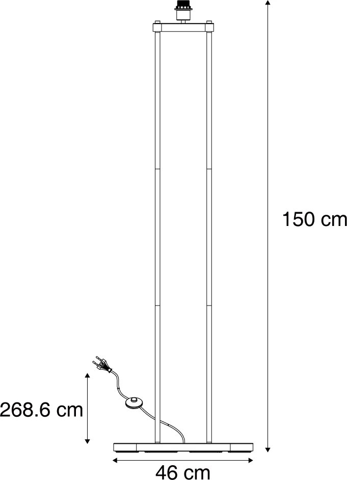 Lampada da terra moderna beige - Thijmen