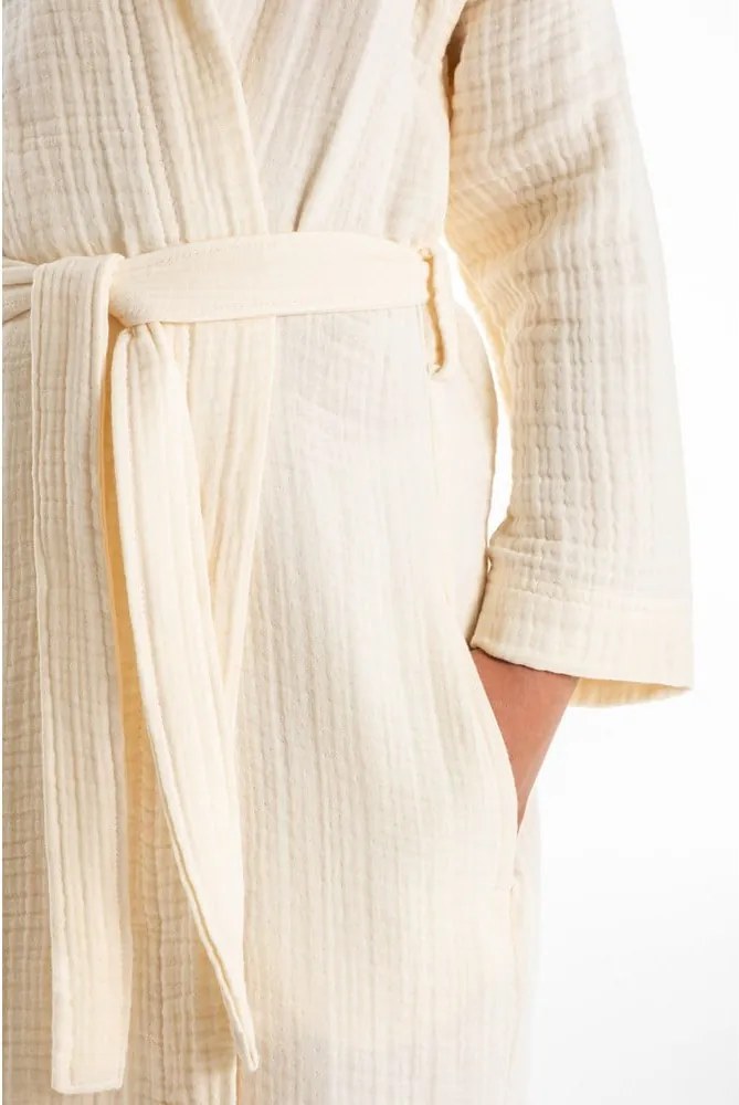 Accappatoio per bambini color crema in mussola 9-10 anni Muslin – Foutastic