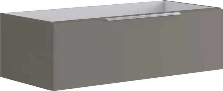 Mobile da bagno sospeso sotto lavabo L 99.5 x H 30 x P 45.5 cm grigio opaco, 1 cassetto Brera