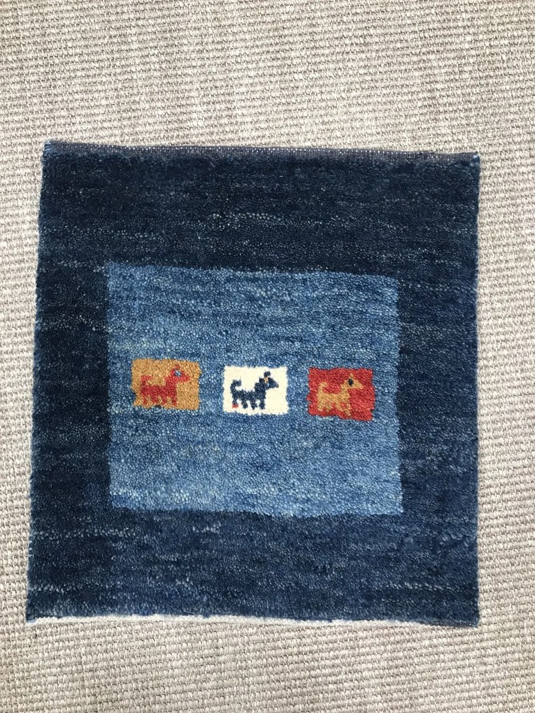 Gabbeh Tappeto persiano 40 x 40 Blu (Iran) Annodato A Mano