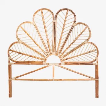 Testiera Letto matrimoniale in Rattan Cobany Style NATURAL - Sklum