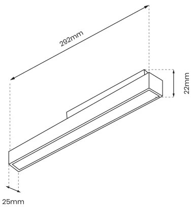 Apparecchio LED per sistema a binario MAGNETIC TRACK 1xLED/12W/48V