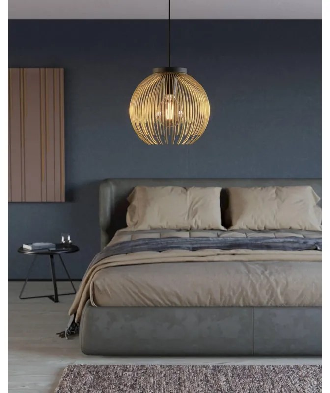 Lampadario Glamour Venezuela oro paralume oro E27 Ø23.5cm EGLO