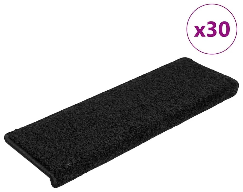 Tappetini Per Scale 30 Pz 65x21x4 Cm Neri /