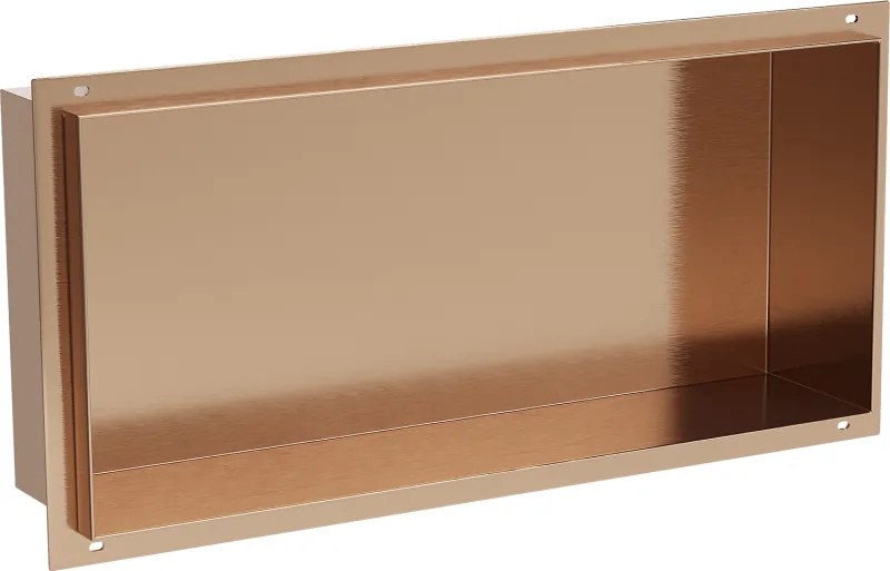 Mexen X-Wall-NR ripiano incassato senza flangia 45 x 20 cm, rame spazzolato - 19C1452010