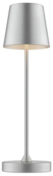 Brilliant - Lampada da tavolo ELORA LED ricaricabile e dimmerabile con comando touch LED/2,5W/5V 2700K IP44 argento