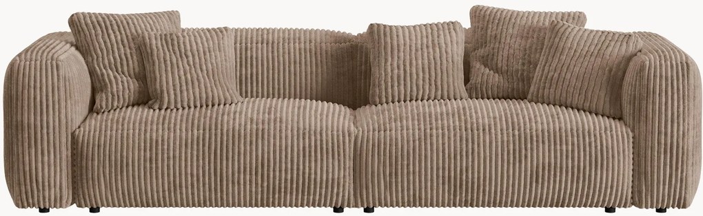 Divano componibile 4 posti effetto velluto a coste Martina, larg. 320 cm