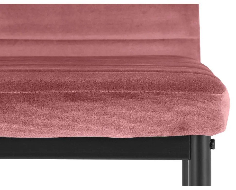Sedie da pranzo rosa scuro in velluto set di 2 pz Mandy - Støraa