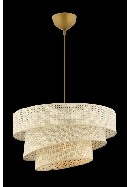 Lampadario a sospensione con cavo COUPER 1xE27/60W/230V colore crema